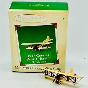 VTG 2002 Hallmark Ornament 1917 Curtiss JN-4D "Jenny" Skys the Limit Plane